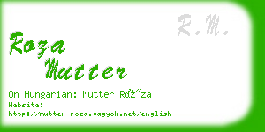 roza mutter business card